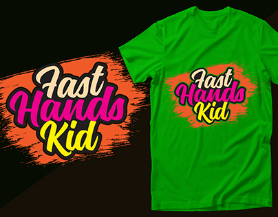 Fast hand kid t shirt design