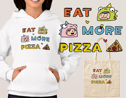 print design ''EAT MORE PIZZA''