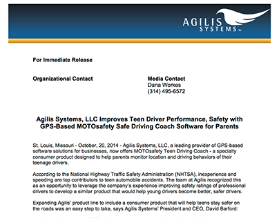 Agilis Systems – Press Release, New Product Launch