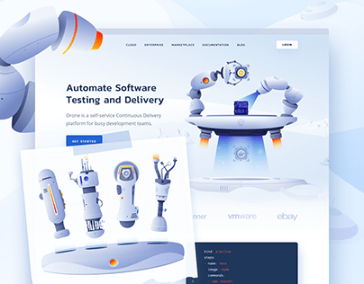 Drone.io – website with cool HTML animations