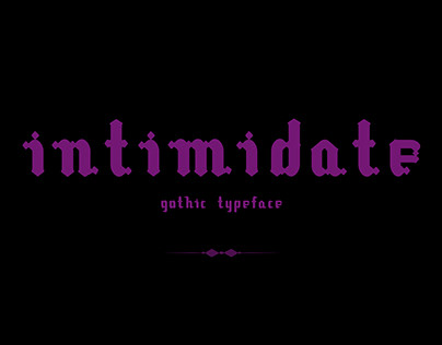 'Intimidate' Custom Typeface