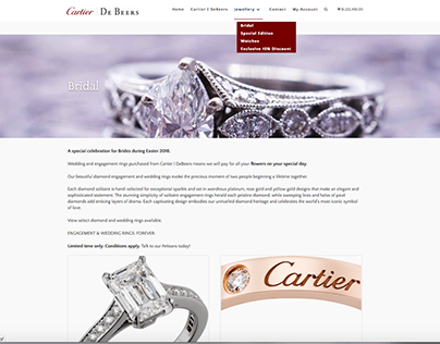Bridal page: Cartier | DeBeers