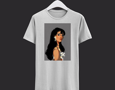 T-shirt basic/ queen of the tejano music.