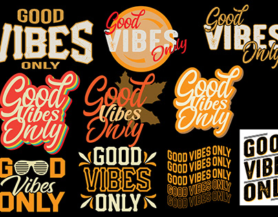 good vibes only. simple typography t shirt design