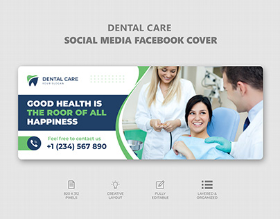 Dental Care Company Facebook Cover Design