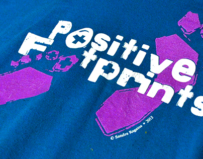 Positive Footprints Benefit Walk T-Shirt Design