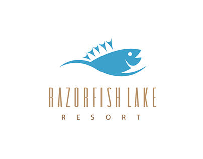 Razorfish Lake resort Logo Design