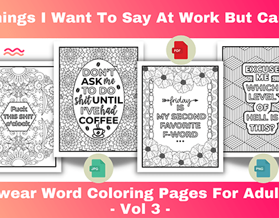 Swear words coloring pages for adults - Vol 3