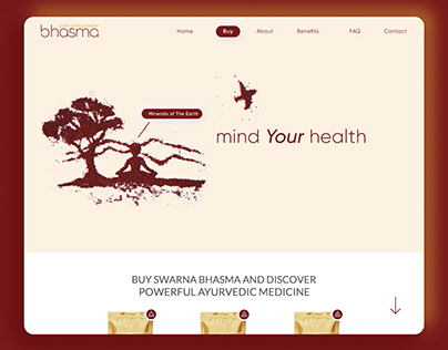 bhasma / brand id & landing ui