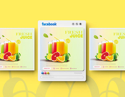 Fresh juice social media design