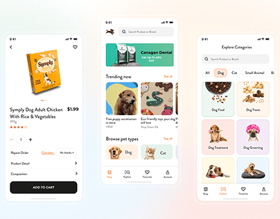UI Animation - Pet Shop App ( Concept)