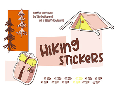 Hiking and trekking stickers