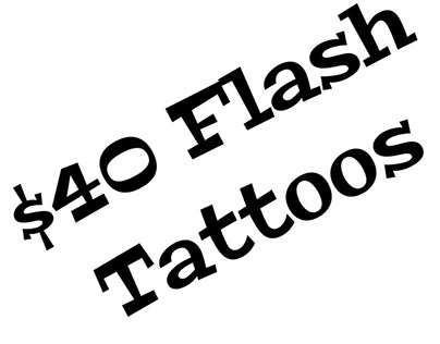 $40 flash tattoos