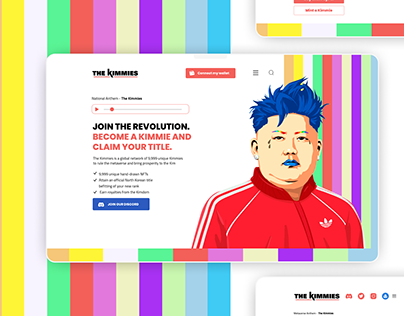 The Kimmies - Web design and Rebrand for NFT