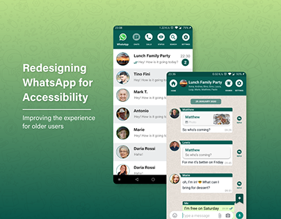 Redesigning Whatsapp for Accessibility: UX case study