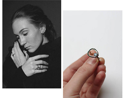 SERENE ring design / silver with gemstones