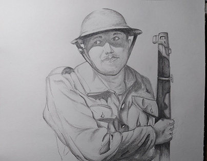 ww1 soldier selfportrait
