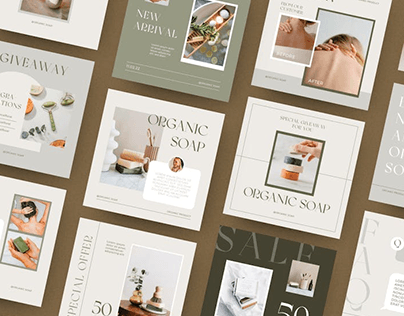 Organic Beauty Products Template Instagram Post
