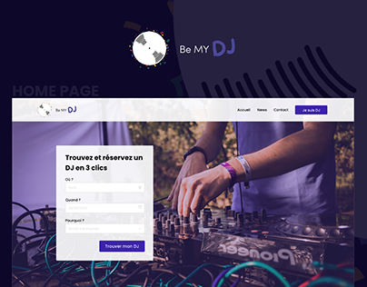 BE MY DJ | Web design