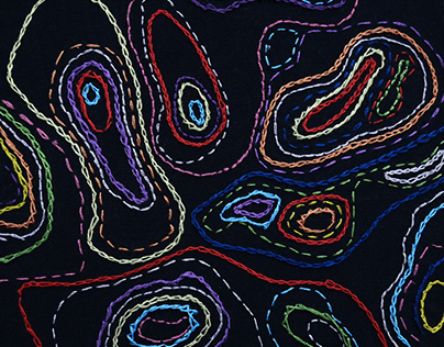 PSYCHEDELIC SURFACE EMBELLISHMENT I Embroidery