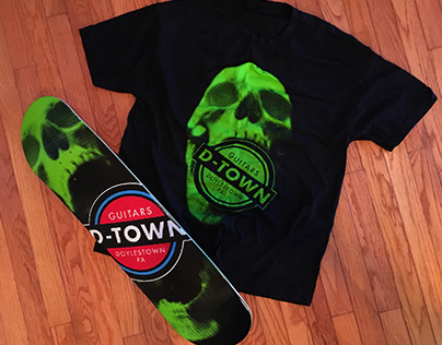 D-Town Guitars & Skateboards TShirt & Deck