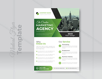 Corporat business flyer template design