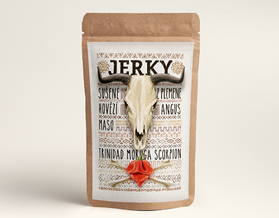 Package design for the chilli jerky.