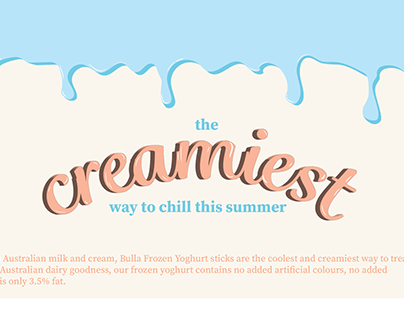 Advertising Typography - Bulla Frozen Yoghurt