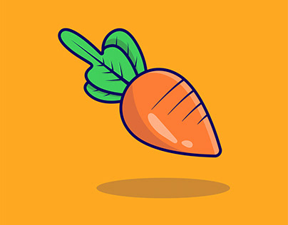 Carrot vegetable vector cartoon illustration