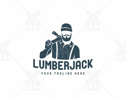 Man with an ax logo design (Purchase link)