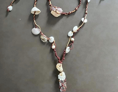 jewelry made of natural stones and seashells 3