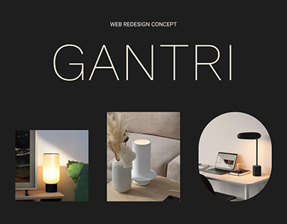 Digital designer lighting Gantri - web redesign concept