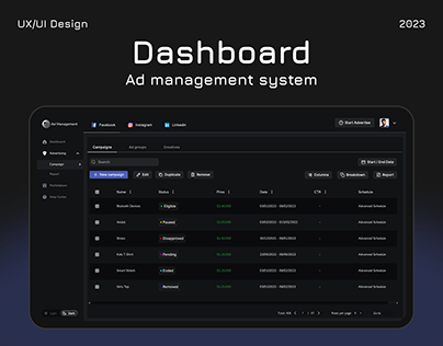 Ad Management System | Dashboard