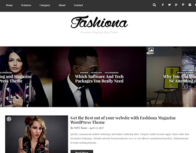 Fashiona - Magazine & Blog Premium WordPress Theme