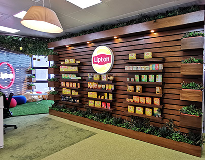Lipton product display wall