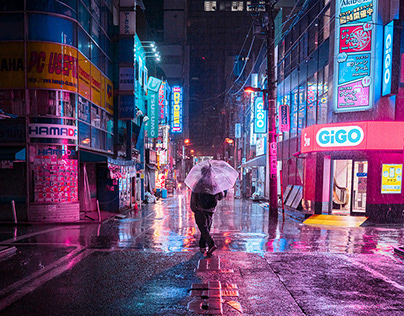 Tokyo in the Rain "Akihabara Electric town"