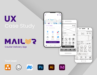 MAILER Courier Service App - UX Case Study