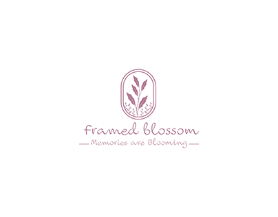 framed blossom logo design