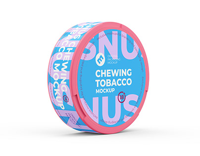 Snus Chewing Tobacco Can Mockup
