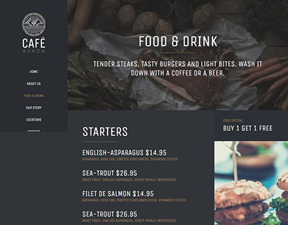 Food & Drink Shop Website Design