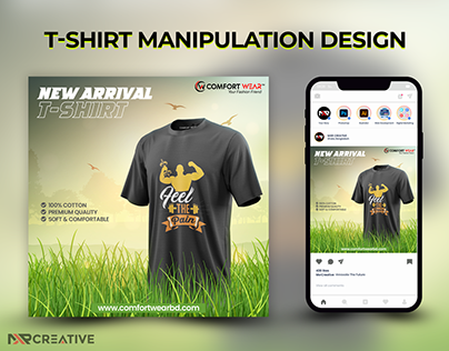 T-shirt Manipulation social media post design