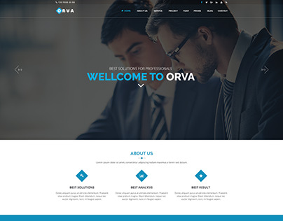 Orva - Themeforest - Corporate PSD Template