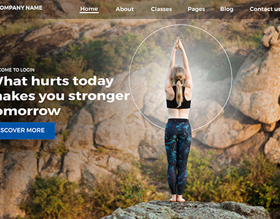 Online yoga class website