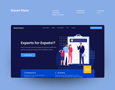 Experts for Expats Landing Page