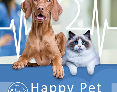 Happy Pet Veterinary Clinic Poster
