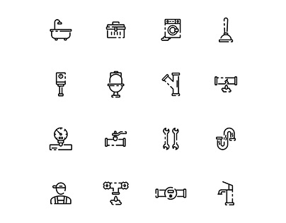 Free Plumber Icons Set