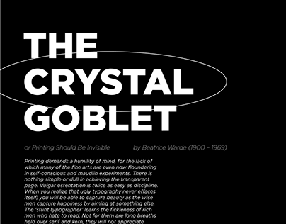 Experimental Typesetting — The Crystal Goblet