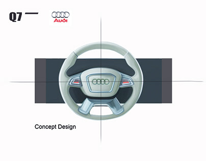 Audi Project SUV. Q7 off–roader. Steering Wheel