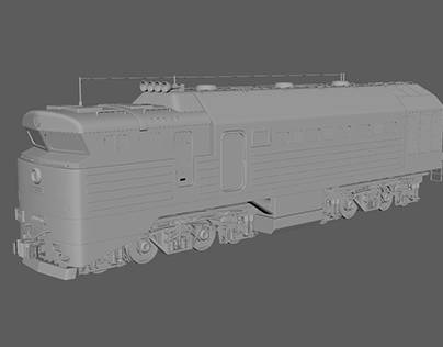 Steam train 3d Modeling