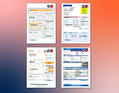 India psd utility bill template 3